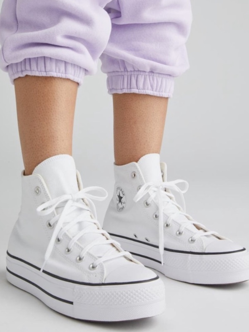 NEW! Platform Converse Lift High Top All Star Classic White Sneakers Size 7
